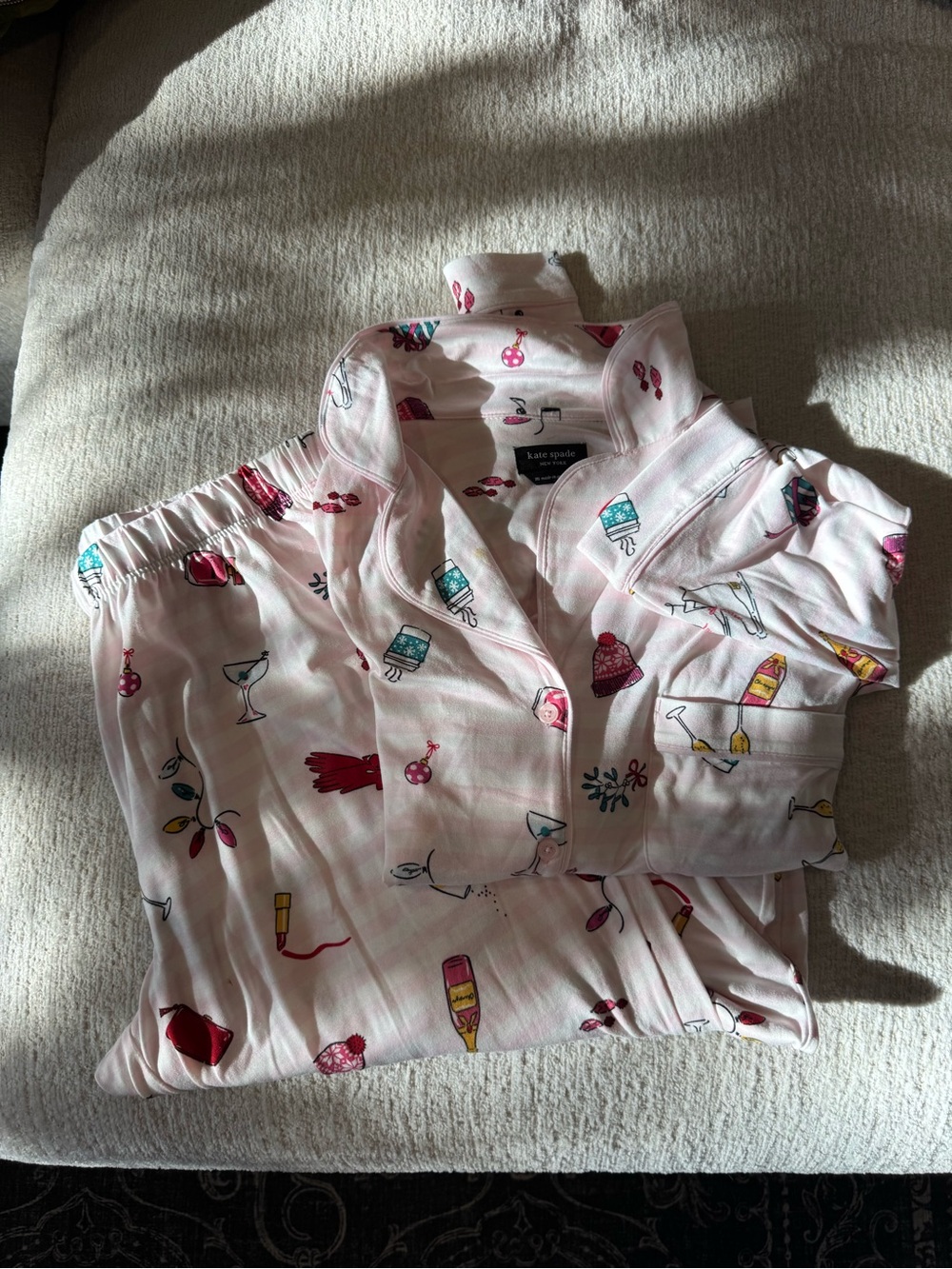 kate spade Pink Womens’ Printed Pajama Set